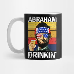 4th Of July Drinking Party Abe Lincoln Retro Mug